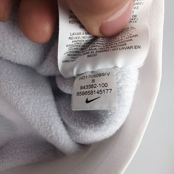 NIKE Winterized Windrunner Zip Up Jacket Fleece Ripstop Hoodie Small White Gold - Picture 11 of 11